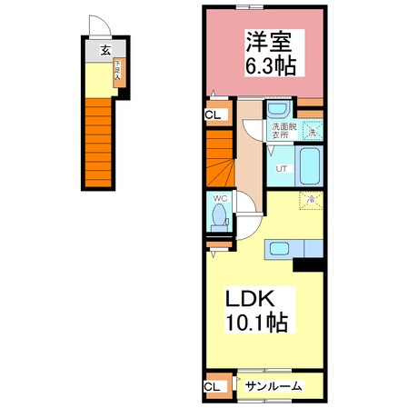 ヴィセオaの物件間取画像